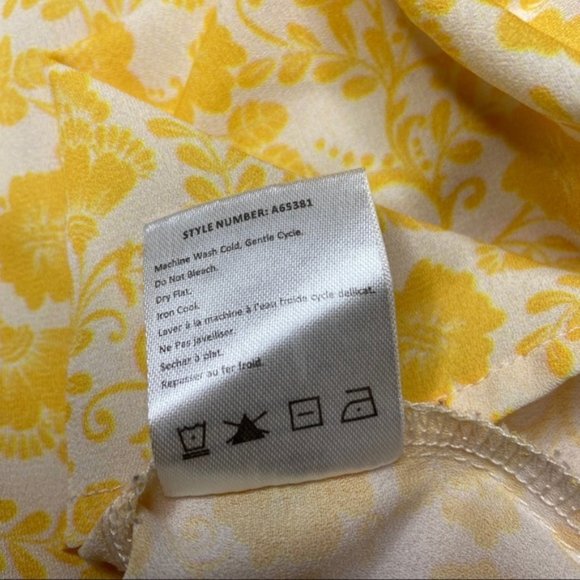 One September Yellow Euphemia Peasant Tunic Top XS - Picture 8 of 10